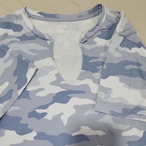 Victoria's Secret Blue Camouflage Short Sleeve Tee